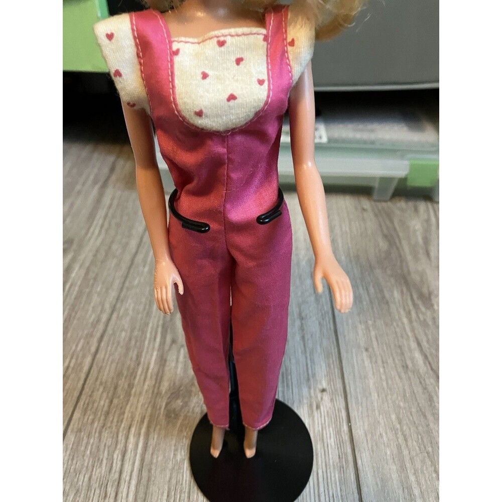 Vintage Barbie 1984 Fashion Fun Pink Heart Jumpsuit #7906 No Doll Vintage 80s